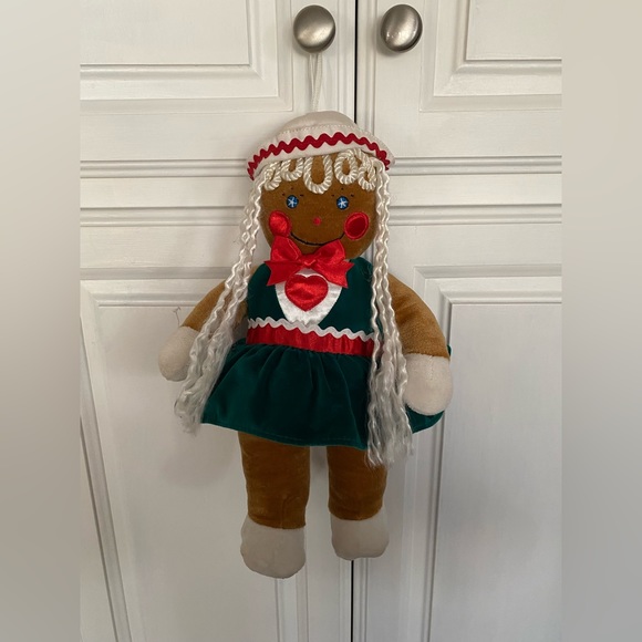 Target Plush Gingerbread Girl Doll Christmas  14” Stuffed Animal Vintage 1990 - Picture 1 of 9